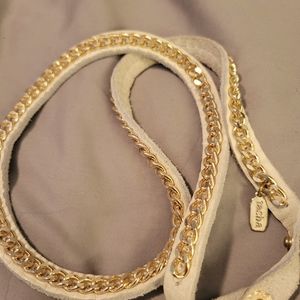 Tasha leather and gold necklace